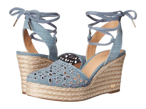 michael kors wedges sale elastic|Michael Kors denim wedges.